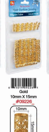 Bague Cheveux Doré  10X15MM BT #9226