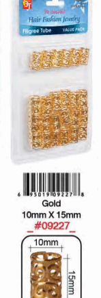 Bague Cheveux Doré  10X15MM BT #9227