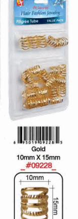 Bague Cheveux Doré  10X15MM BT #9228
