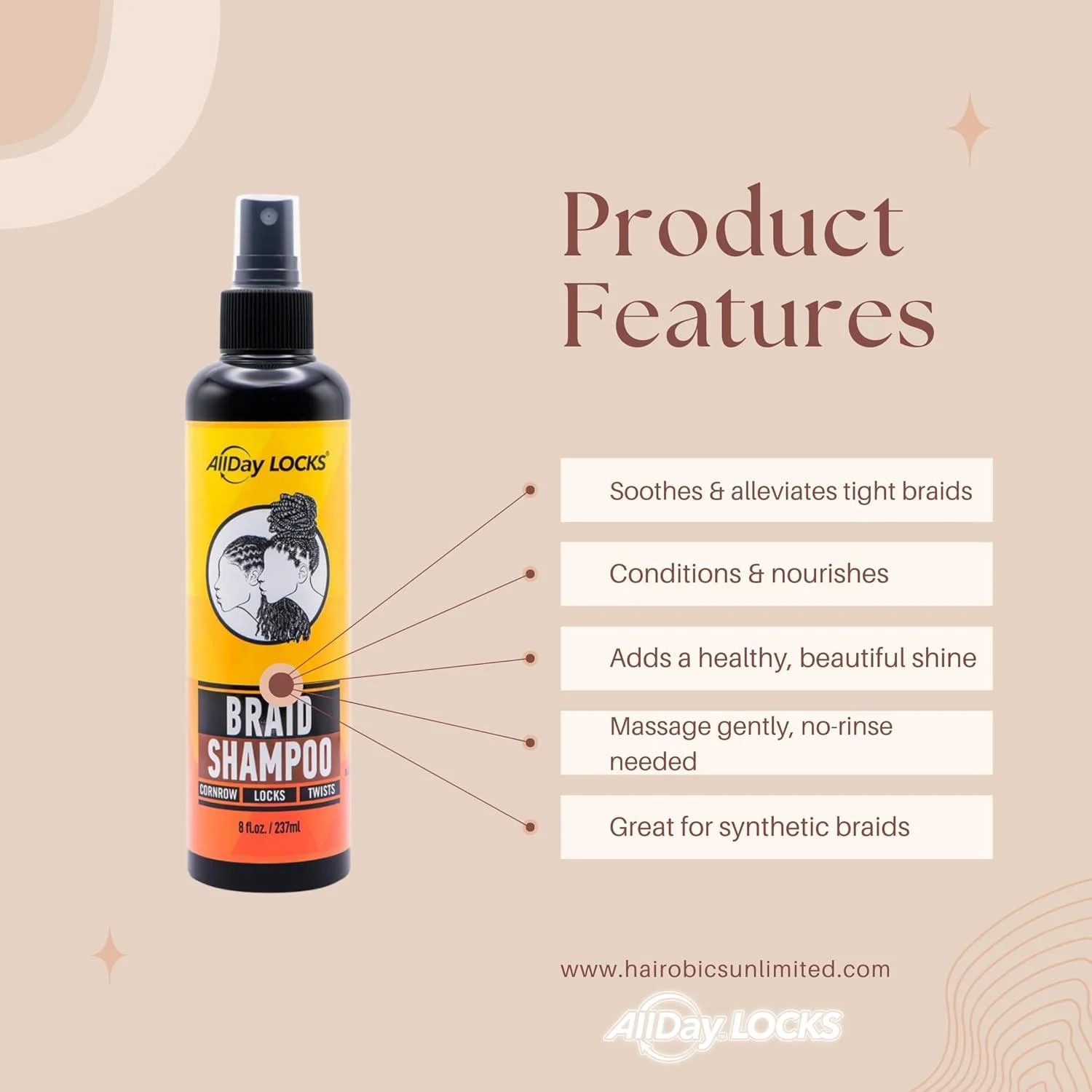 AllDay Locks Braid Shampoo 8oz